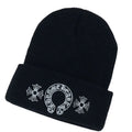 Chrome heart beanie