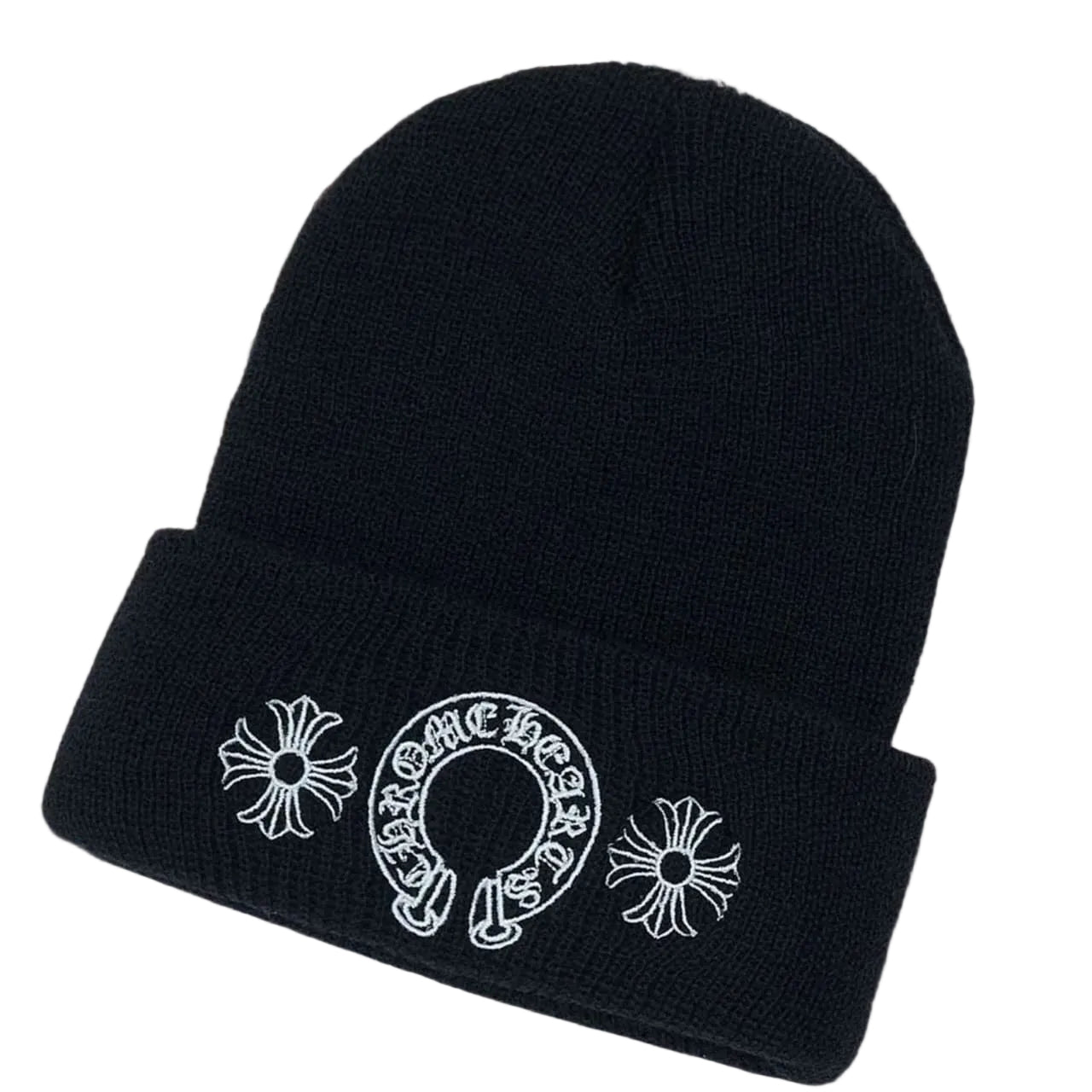 Chrome heart beanie