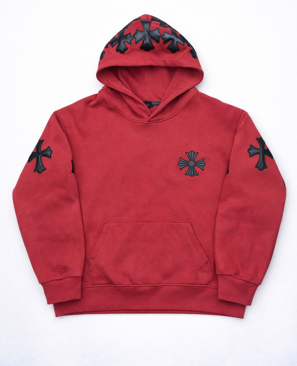 Red chrome heart hoodie