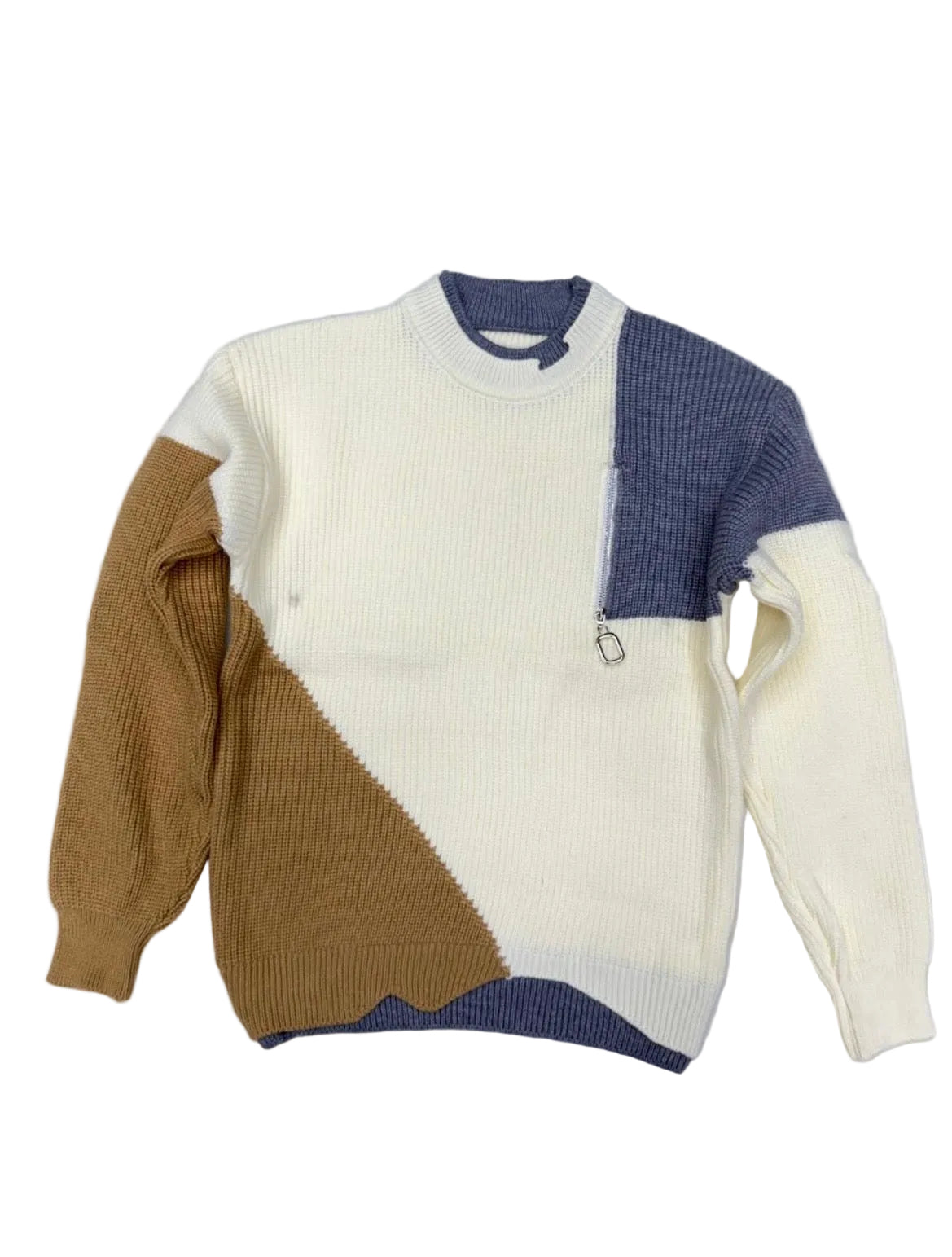 Abstract panel sweater
