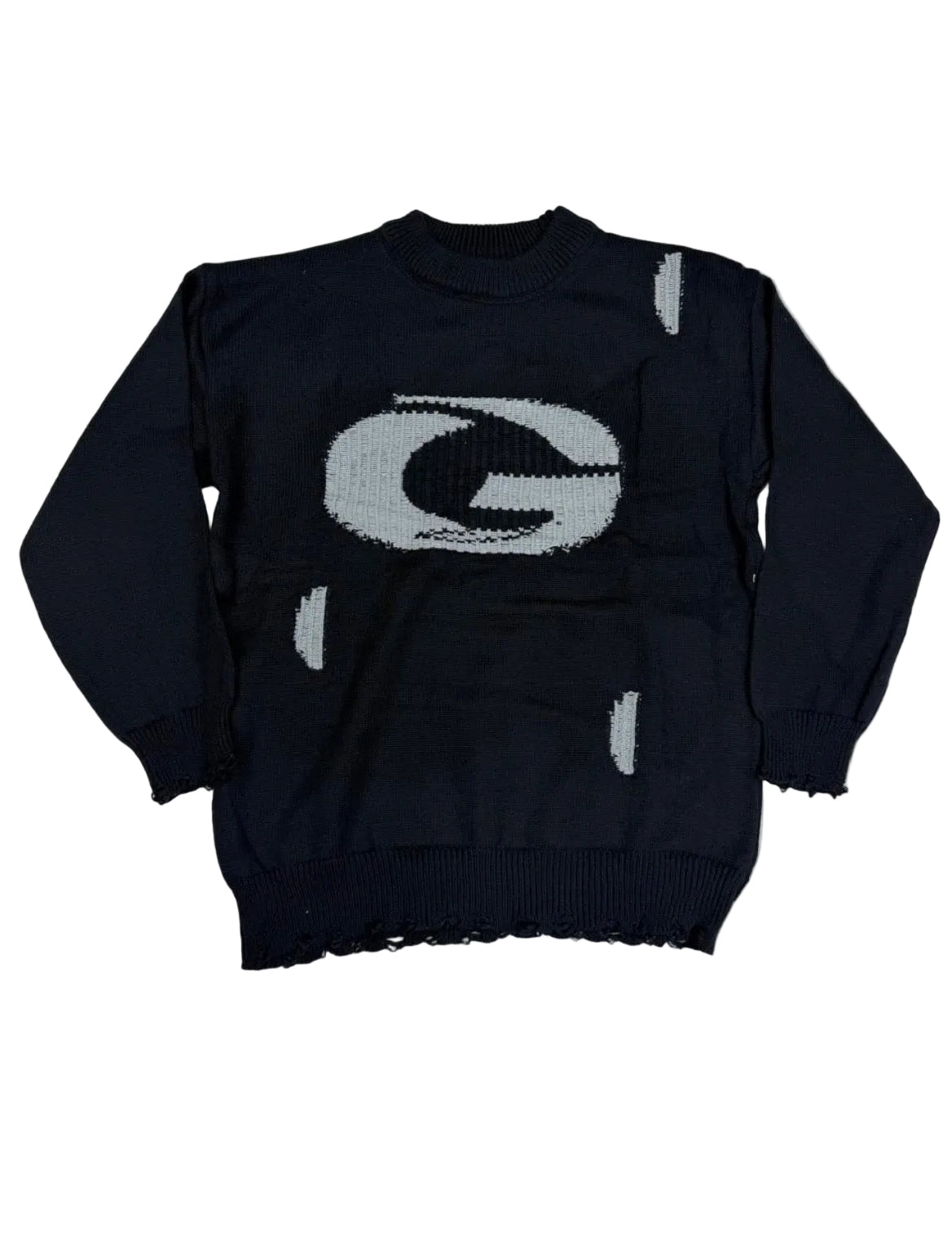 Ivory G distressed knit