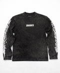 Acid wash graphic long sleeve tee
