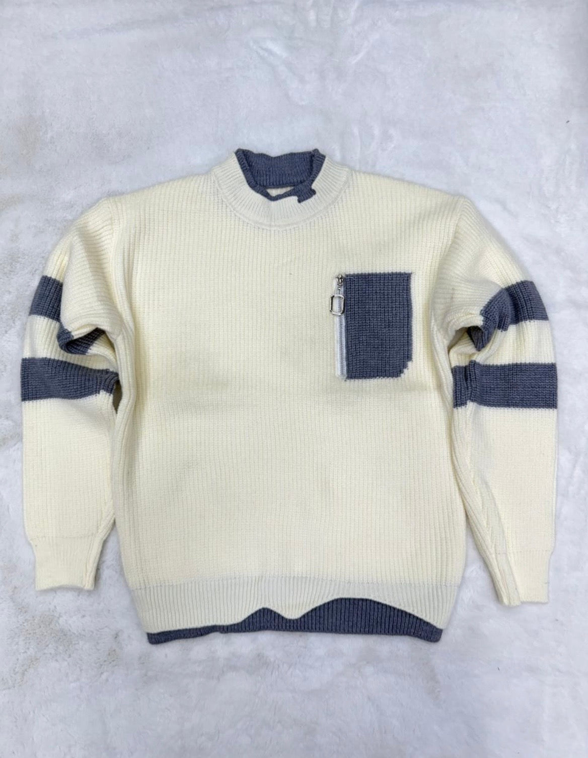 Minimal panel sweater