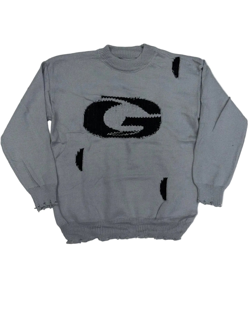 Ivory G distressed knit