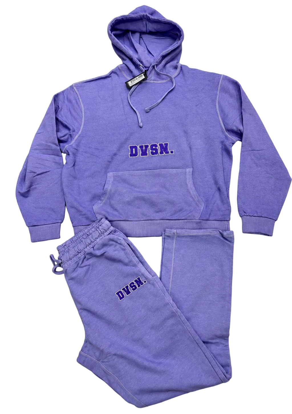 DVSN Tracksuit Premium Two-Piece Set in purple, featuring a hoodie and matching sweatpants for casual comfort.