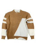 Contrast panel sweater