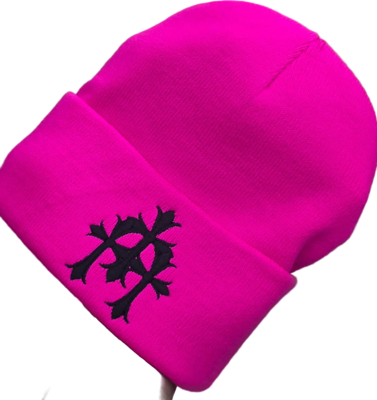 Chrome heart beanie