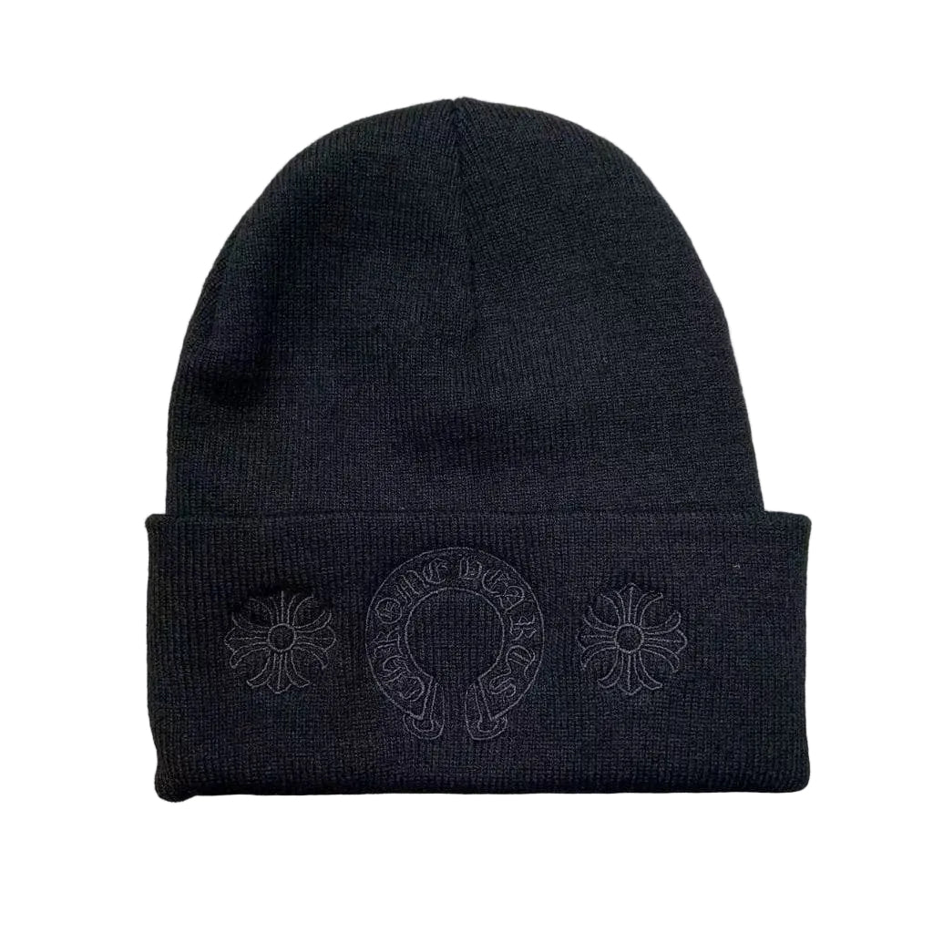 Chrome heart beanie
